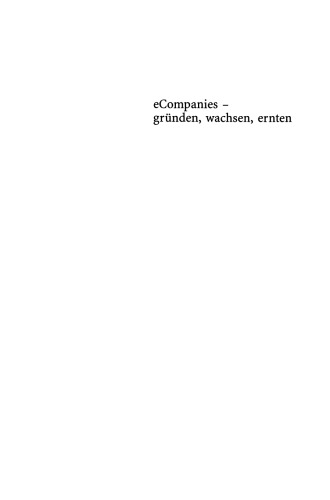 eCompanies — gründen, wachsen, ernten