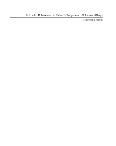 Handbuch Logistik