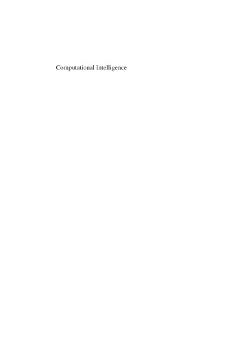 Computational Intelligence: Methods and Techniques