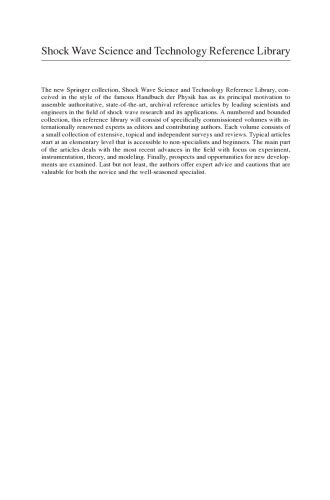 Shock Wave Science and Technology Reference Library, Vol. 3: Solids II