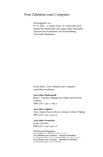6000 Jahre Mathematik: Eine kulturgeschichtliche Zeitreise – 2. Von Euler bis zur Gegenwart