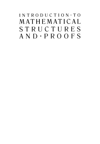 Introduction to Mathematical Structures and Proofs