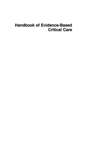 Handbook of Evidence-Based Critical Care