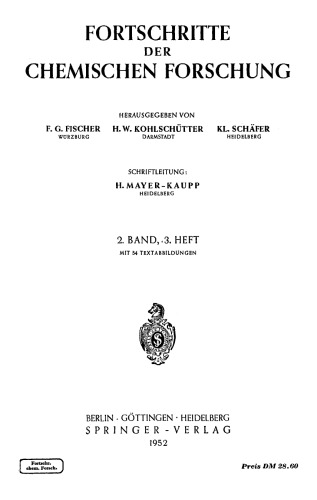 Fortschritte Der Chemischen Forschung Volume 2