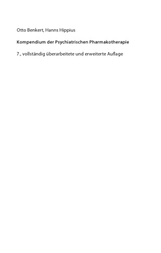 Kompendium der Psychiatrischen Pharmakotherapie