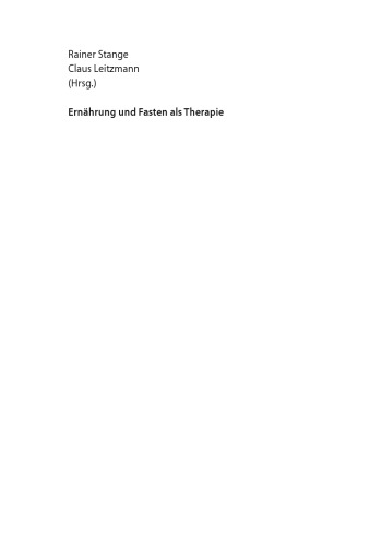 Ernährung und Fasten als Therapie