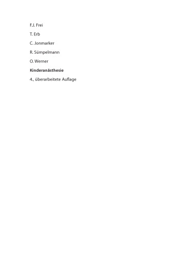 Kinderanästhesie