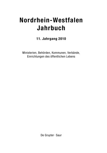 Nordrhein-Westfalen Jahrbuch: 11. Jahrgang 2010