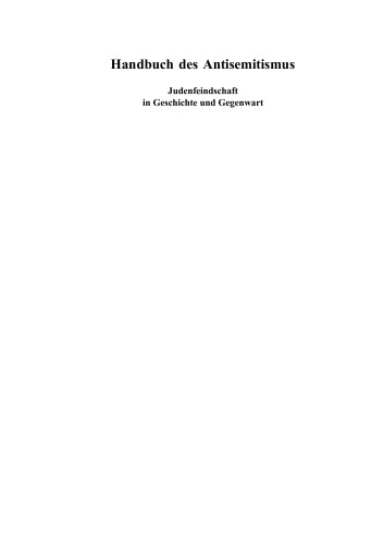 Handbuch des Antisemitismus: Band 2 Personen