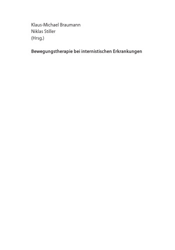 Bewegungstherapie bei internistischen Erkrankungen