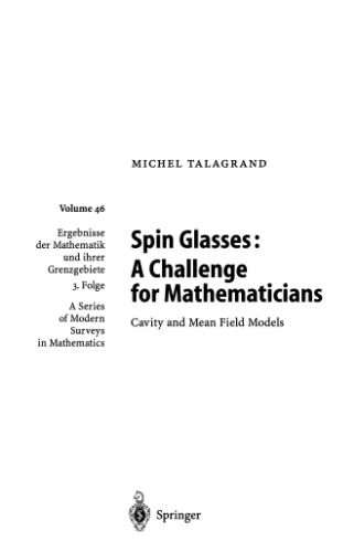 Spin Glasses: A Challenge for Mathematicians