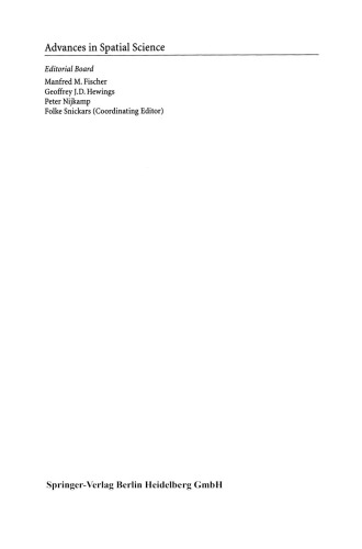 Spatial Interaction Modelling: A Regional Science Context