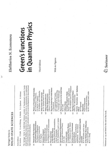 Green's Functions in Quantum Physics