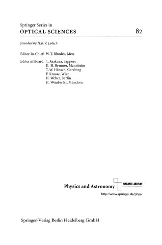 Spatial Solitons