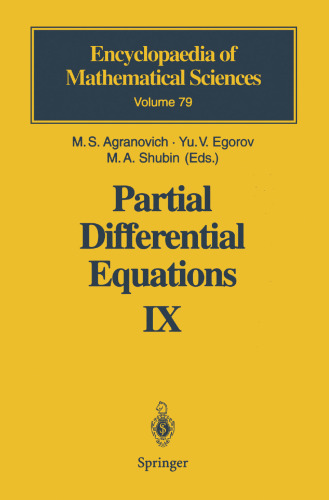 Partial Differential Equations IX: Elliptic Boundary Value Problems