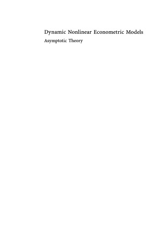 Dynamic Nonlinear Econometric Models: Asymptotic Theory