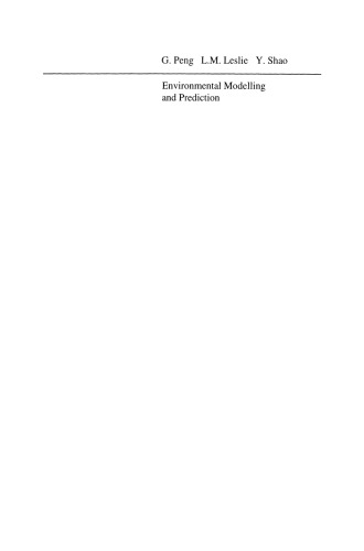 Environmental Modelling and Prediction