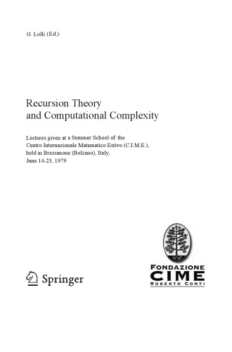 Recursion Theory and Computational Complexity