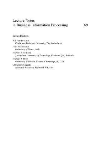 Practice-Driven Research on Enterprise Transformation: Second Working Conference, PRET 2010, Delft, The Netherlands, November 11, 2010. Proceedings