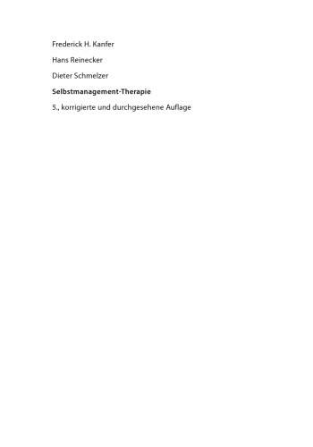 Selbstmanagement-Therapie : Ein Lehrbuch für die klinische Praxis