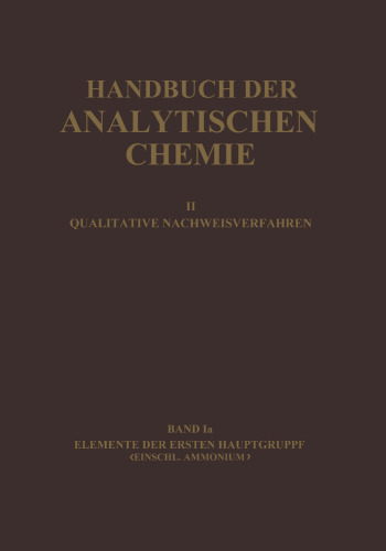 Elemente der Ersten Hauptgruppe <Einschl. Ammonium>: Wasserstoff · Lithium · Natrium · Kalium · Ammonium · Rubidium · Caesium