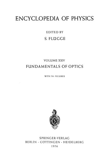Grundlagen der Optik / Fundamentals of Optics