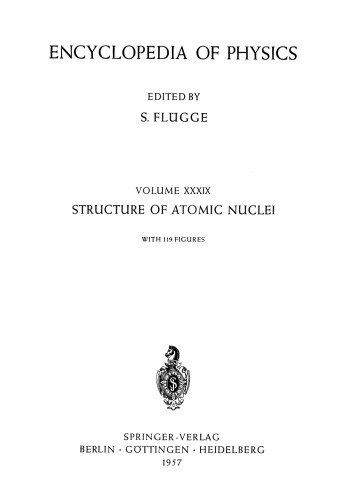 Structure of Atomic Nuclei / Bau der Atomkerne