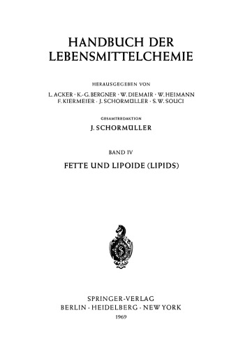 Fette und Lipoide (Lipids)