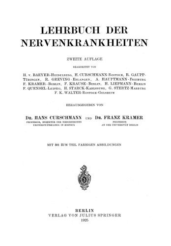 Lehrbuch der Nervenkrankheiten