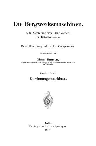 Gewinnungsmaschinen