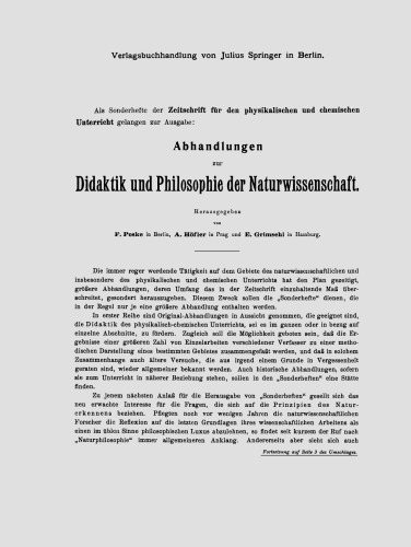 Über die Erfahrungsgrundlagen unseres Wissens