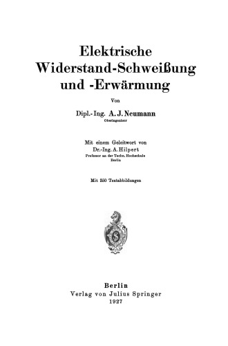 Elektrische Widerstand-Schweißung und -Erwärmung