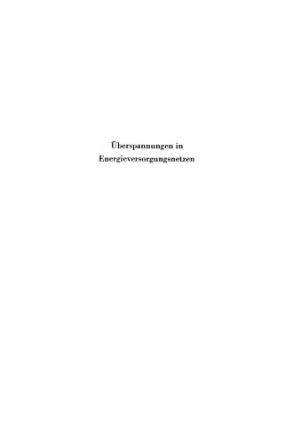 Überspannungen in Energieversorgungsnetzen
