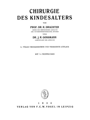 Chirurgie des Kindesalters