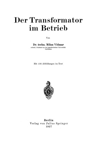 Der Transformator im Betrieb