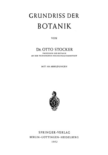 Grundriss der Botanik
