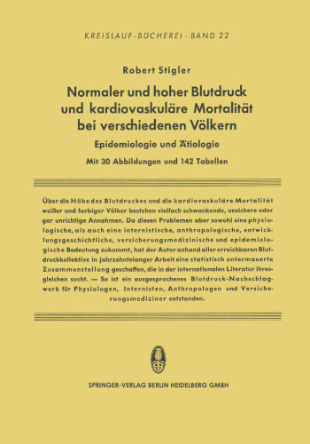 Normaler und hoher Blutdruck und kardiovaskuläre Mortalität bei verschiedenen Völkern: Epidemiologie und Ätiologie