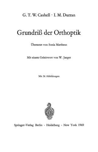 Grundriß der Orthoptik