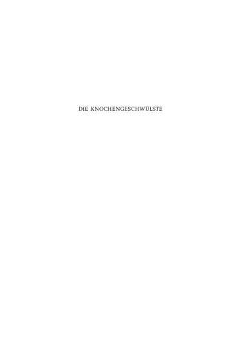 Die Knochengeschwülste