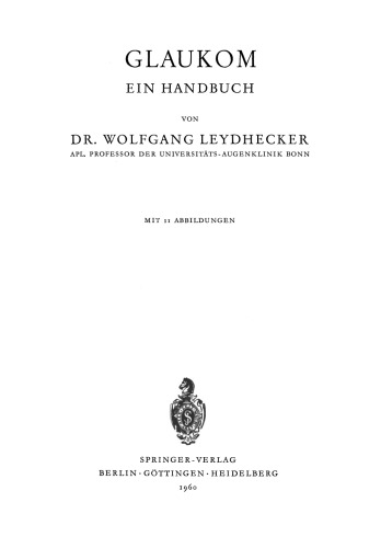 Glaukom: Ein Handbuch
