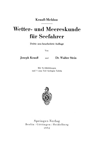 Wetter- und Meereskunde für Seefahrer