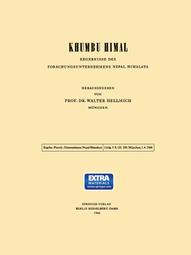 Khumbu Himal: Ergebnisse des Forschungsunternehmens Nepal Himalaya