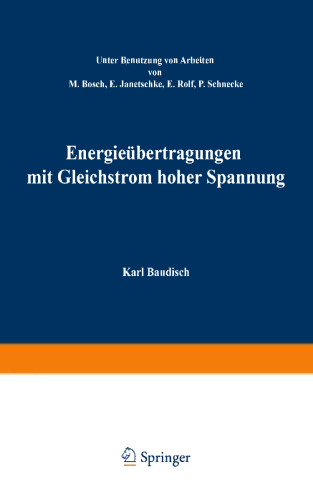 Energieübertragung mit Gleichstrom hoher Spannung