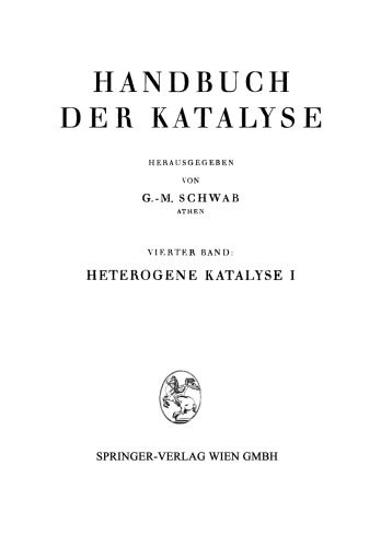 Heterogene Katalyse I