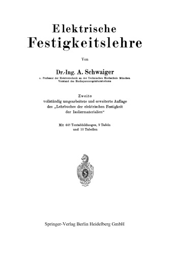 Elektrische Festigkeitslehre