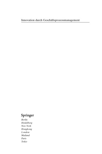 Innovation durch Geschäftsprozessmanagement: Jahrbuch Business Process Excellence 2004/2005