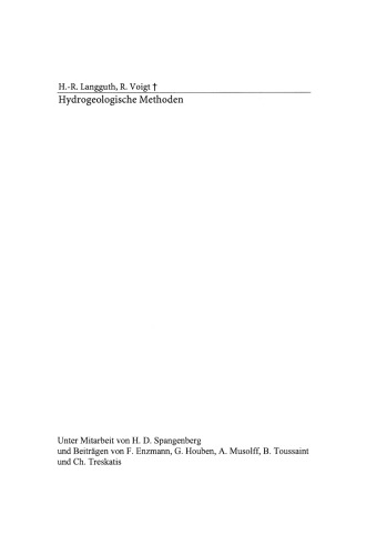 Hydrogeologische Methoden