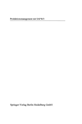 Produktionsmanagement mit SAP R/3