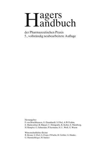 Hagers Handbuch: Register