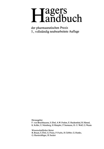 Hagers Handbuch der pharmazeutischen Praxis: Band 2: Methoden
